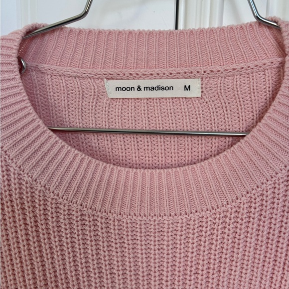Pink I Love Me Sweater knit yarn oversized cute small - Picture 5 of 7